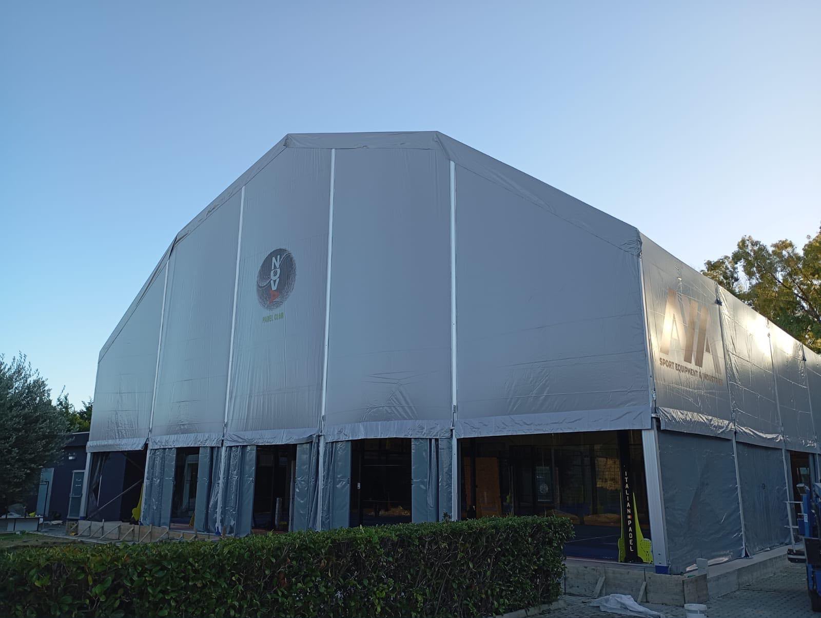 Dopo: Copertura campo da padel